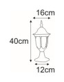 Niska zewnętrzna lampa stojąca K-5007S2/N czarna z serii VASCO | KAJA