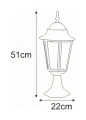 Niska zewnętrzna lampa stojąca K-5006S czarna z serii LOZANA | KAJA