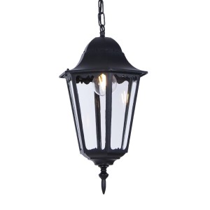 Wisząca lampa zewnętrzna K-5006H czarna z serii LOZANA | KAJA