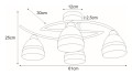 Lampa sufitowa K-JSL-6572/4 AB z serii COLAR | KAJA