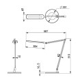 Lampka biurkowa K-BL1221 czarna z serii ALETTE | KAJA