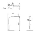 Lampka biurkowa K-BL1072 czarna z serii MIDA | KAJA