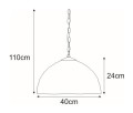 Lampa wisząca K-P161551 z serii SARGAN | KAJA