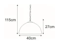 Lampa wisząca K-P162208 z serii TIFANY | KAJA
