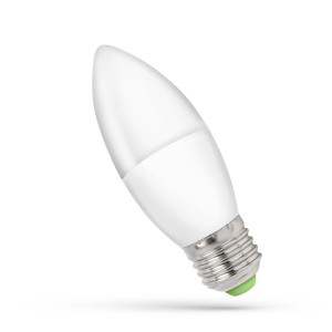 Żarówka LED E27 6W świeczka barwa zimna 6000K WOJ+13062 SPECTRUMLED