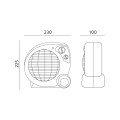 Termowentylator ZEFIR 2000W regualcja mocy ciepło zimno termostat