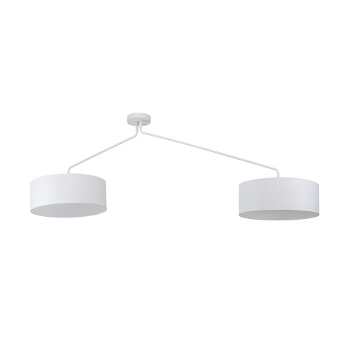 Biała lampa sufitowa FALCON z dwoma abażurami na długich ramionach Nowodvorski Lighting