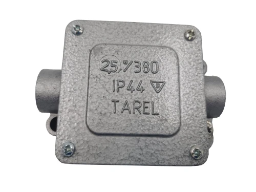 Puszka odgałeźna metalowa 2 wyloty 5x2.5mm2 IP44 Tarel