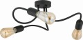 Lampa sufitowa WAVE z pofalowanymi ramionami bez klosza industrialna na 3 żarówki E27 TK Lighting