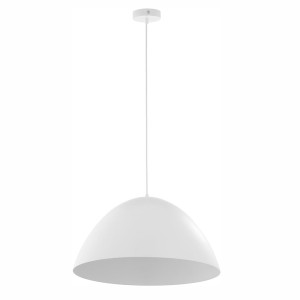 Lampa wisząca FARO NEW WHITE do jadalni, z białym, metalowym kloszem o średnicy 50cm TK Lighting