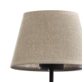 Kinkiet CHICAGO czarny z abażurem z naturalnego lnu TK Lighting