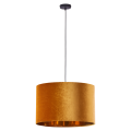 Lampa wisząca TERCINO ORANGE z pomarańczowym, welurowym kloszem TK Lighting