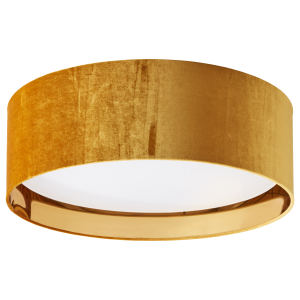 Plafon TERCINO ORANGE o średnicy 60cm  z miękkiej, pomarańczowej  tkaniny TK LIGHTING