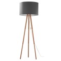 Lampa podłogowa TOKYO grafitowa na drewnianym trójnogu TK Lighting