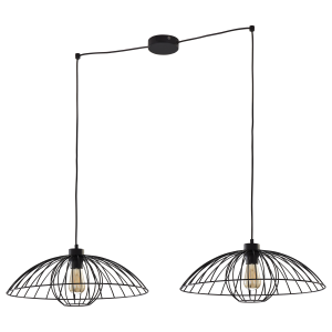 Lampa wisząca BARBELLA z 2 drucianymi kloszami na przewodach TK Lighting