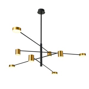 Lampa wisząca Remdal  PND-16374-8-BK-GD-3K Italux