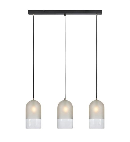 Lampa wisząca na listwie COPE Frost/Clear/Black 108226 Markslojd
