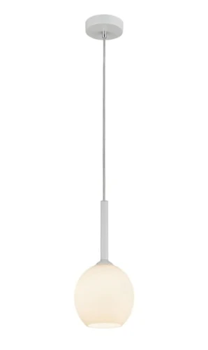Pojedyncza lampa wisząca MONIC z białym, szklanym kloszem Zuma Line