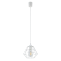 Lampa wisząca DIAMOND NEW WHITE biała z drucianym kloszem TK Lighting