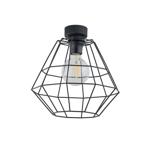 Lampa sufitowa DIAMOND NEW BLACK czarny druciak szer. 30cm TK Lighting