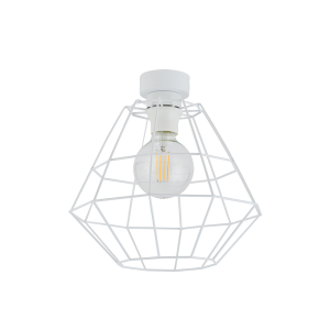 Lampa sufitowa DIAMOND NEW WHITE biały druciany klosz styl loft TK Lighting