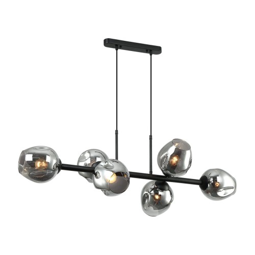 Lampa wisząca Borgo  PND-30843-6 BK+SG Italux