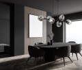 Lampa wisząca Borgo  PND-30843-6 BK+SG Italux