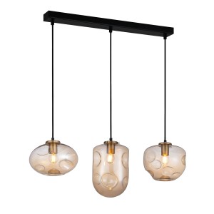Lampa wisząca Hatella  PND-112038-3-BRO+AMB Italux