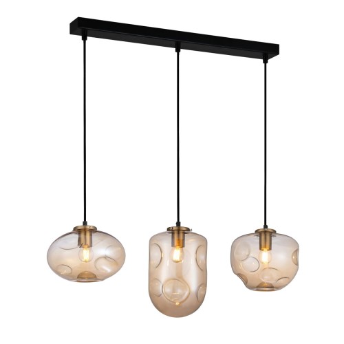 Lampa wisząca Hatella  PND-112038-3-BRO+AMB Italux