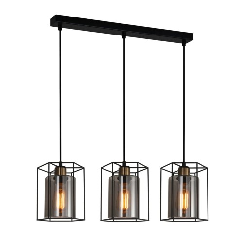 Lampa wisząca Kalula  PND-78901-3-BK+SG Italux