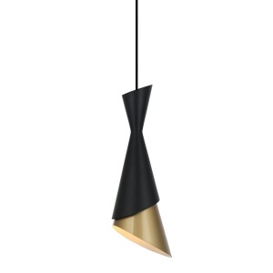 Lampa wisząca Malia  PND-85949-1 BK+GD Italux