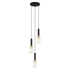 Lampa wisząca Perola  PND-43309-3 BK+BR Italux