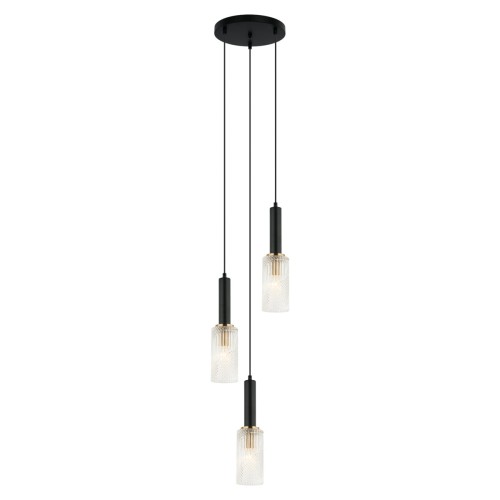 Lampa wisząca Perola  PND-43309-3 BK+BR Italux