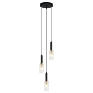 Lampa wisząca Perola  PND-43363-3 BK+BR Italux
