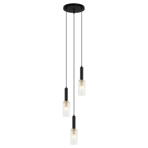Lampa wisząca Perola  PND-43363-3 BK+BR Italux