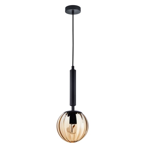 Lampa wisząca Ravena  PND-2324-1 BK+AMB Italux