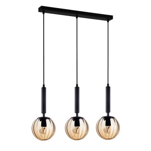 Lampa wisząca Ravena  PND-2324-3L BK+AMB Italux