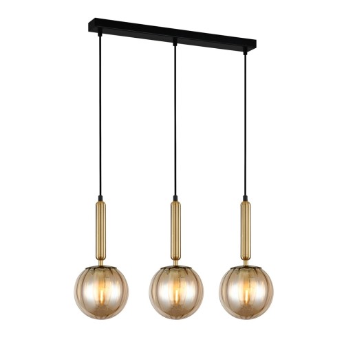 Lampa wisząca Ravena  PND-2324-3L BRO+AMB Italux