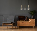 Lampa wisząca Ravena  PND-2324-3L BRO+SG Italux