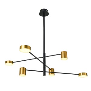 Lampa wisząca Remdal  PND-16374-6-BK-GD-4K Italux