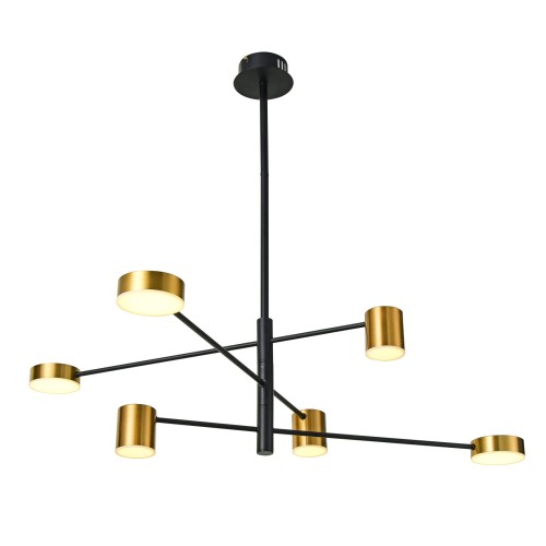 Lampa wisząca Remdal  PND-16374-6-BK-GD-4K Italux