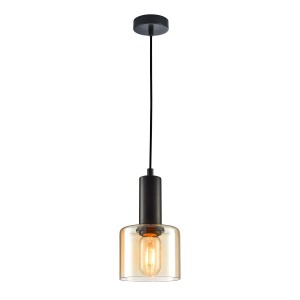 Lampa wisząca Santia  PND-65342-1-BK+AMB Italux