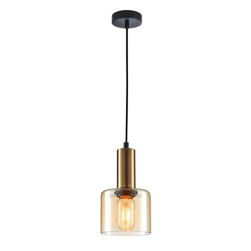Lampa wisząca Santia  PND-65342-1-BRO+AMB Italux