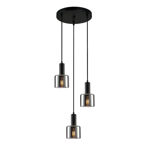 Lampa wisząca Santia  PND-65342-3A-BK+SG Italux