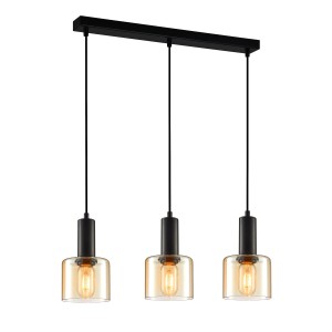 Lampa wisząca Santia  PND-65342-3-BK+AMB Italux
