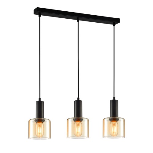 Lampa wisząca Santia  PND-65342-3-BK+AMB Italux