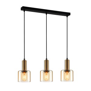 Lampa wisząca Santia  PND-65342-3-BRO+AMB Italux