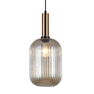 Lampa wisząca Antiola  PND-5588-1L-BRO+AMB Italux