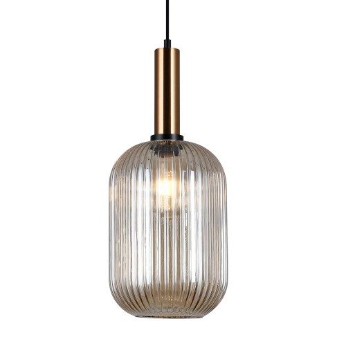 Lampa wisząca Antiola  PND-5588-1L-BRO+AMB Italux