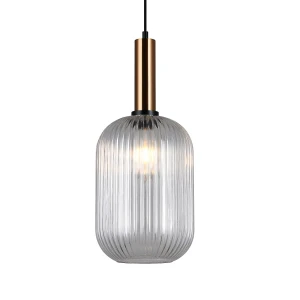 Lampa wisząca Antiola  PND-5588-1L-BRO+CL Italux